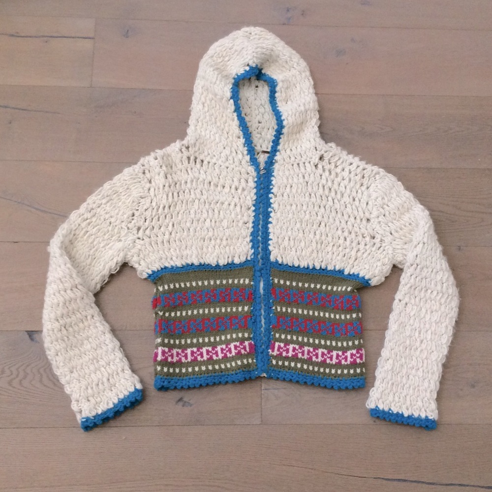 Knitted Cardigan sweater hoodie